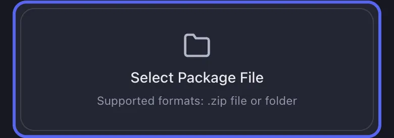 Unpost data package sheet with the file picker for the Discord export