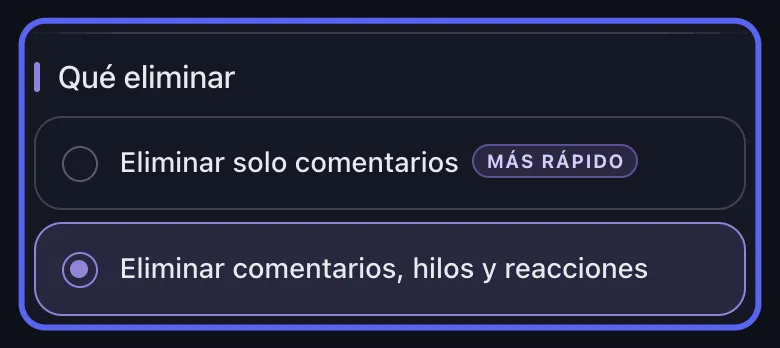 Alcance de Discord en Unpost: solo comentarios, o comentarios con hilos y reacciones