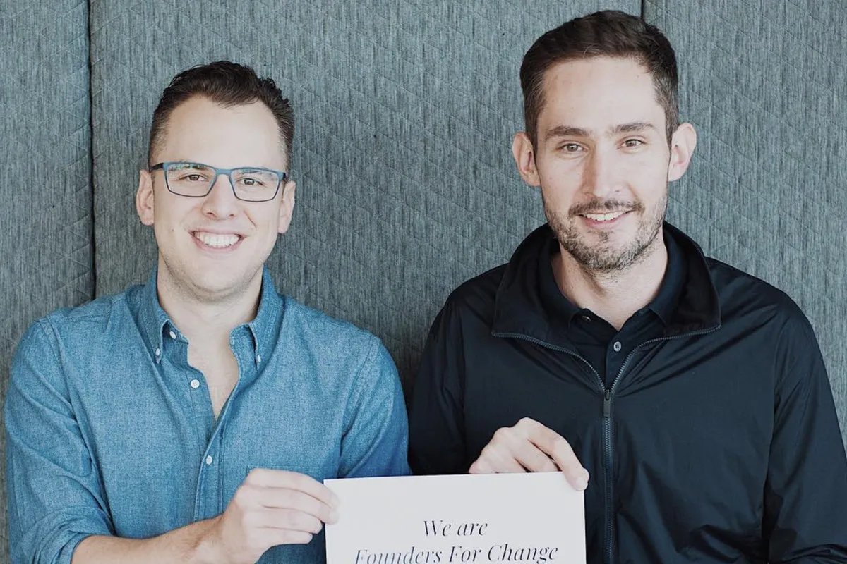 Kevin Systrom und Mike Krieger, Instagram-Mitgründer, arbeiten in ihren frühen Tagen zusammen