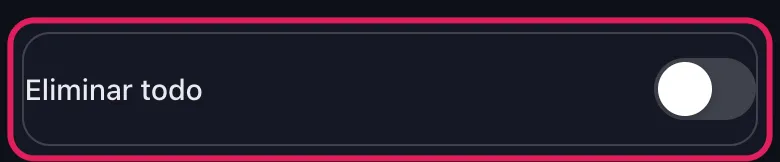Pantalla "Seleccionar usuario a eliminar" de Unpost para Slack con el interruptor Eliminar todo resaltado
